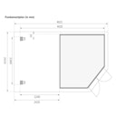 Vorschaubild Karibu Gartenhaus Goldendorf 3/5 mit 240 cm Schleppdach + Rückwand - 19 mm
