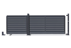 dz VIDUAL Slide Schiebetor Line 150 x 20 mm Rechteckprofil  Distanz 10 mm 