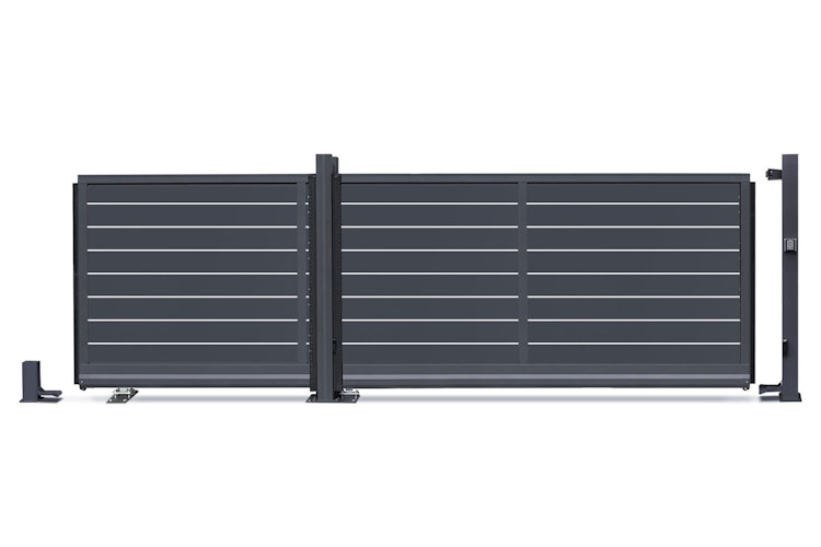 dz VIDUAL Slide Schiebetor Line 150 x 20 mm Rechteckprofil  Distanz 10 mm 