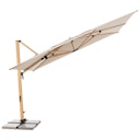 Vorschaubild doppler Pendelschirm ALU WOOD 400 x 300 LED, Aluminium Esche-Optik / 100 % Polyester 180 g/m²