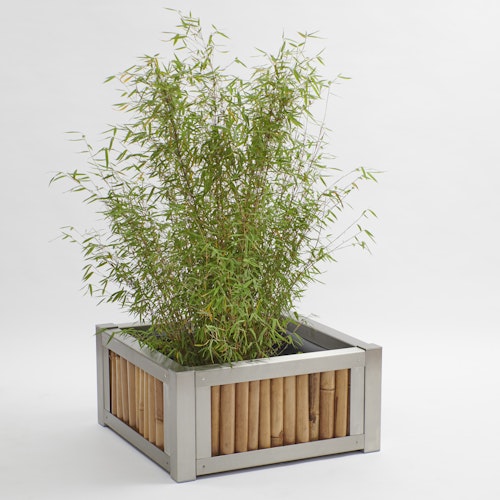 BambusBASIS Hochbeet - Profile Edelstahl