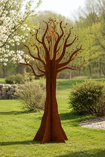 Badeko Baum-Deko 190 cm hoch in Edelrostoptik