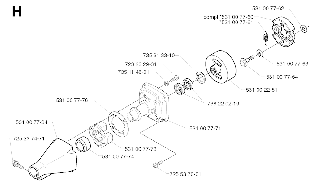 Explosionszeichnung Ersatzteile