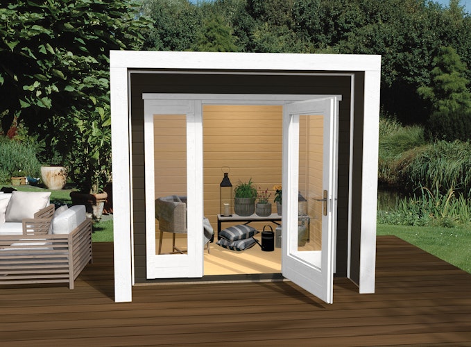 Weka Gartenhaus 263 mit großer Glasfront - 28 mm