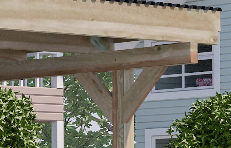 Weka Flachdach Doppelcarport 616