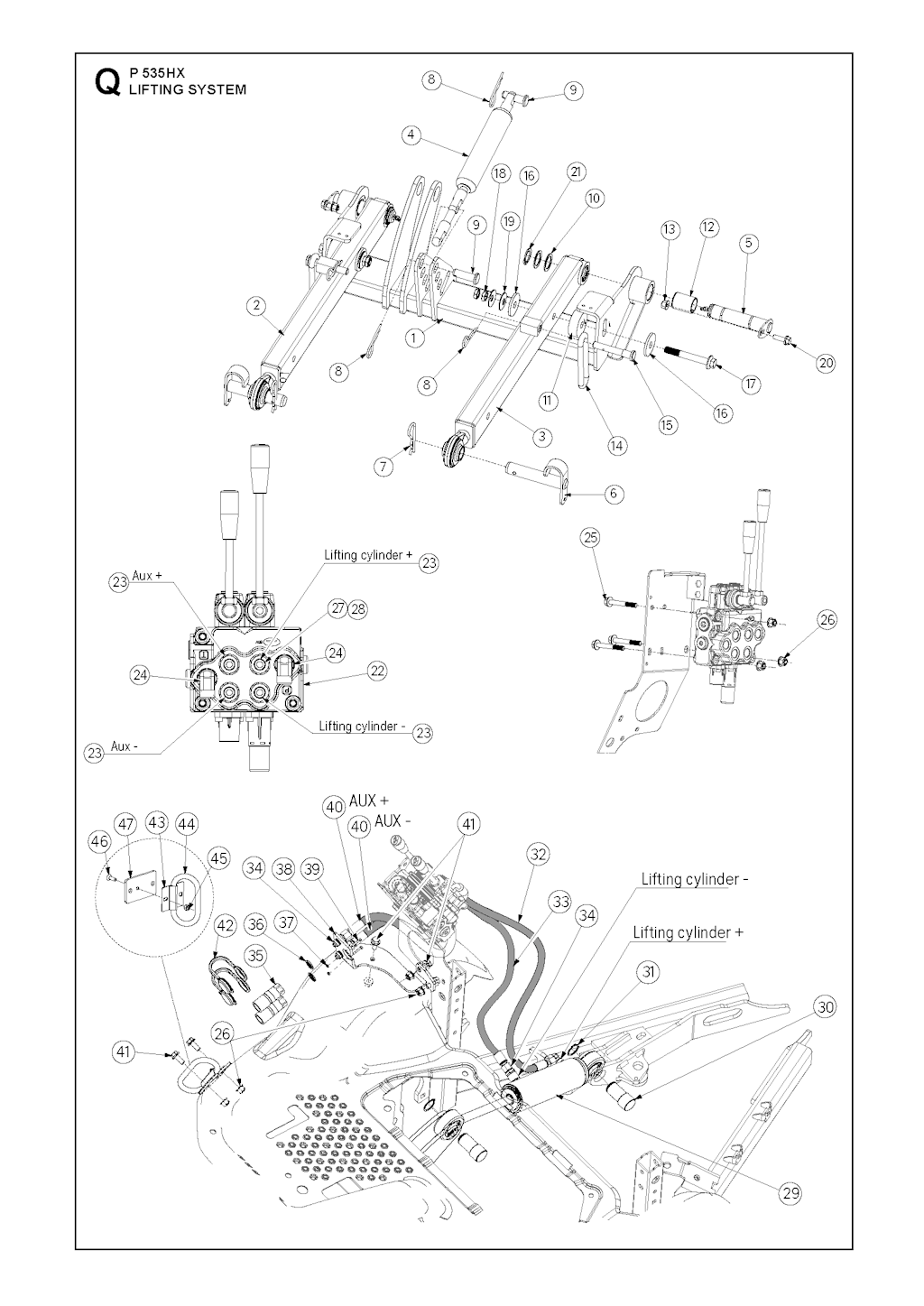 Explosionszeichnung Ersatzteile