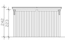 Vorschaubild Skan Holz Emsland - Flachdach Carport aus Leimholz Breite 402 cm