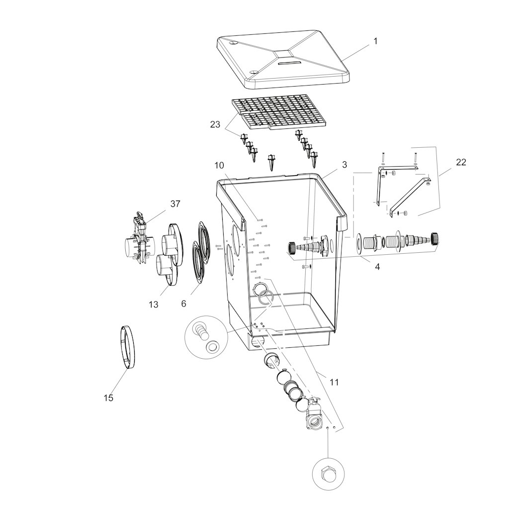 Explosionszeichnung Ersatzteile
