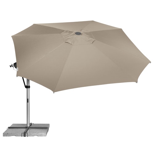 doppler Pendelschirm PROTECT 400, Aluminium Grau / 100 % Polypropylen 220 g/m²