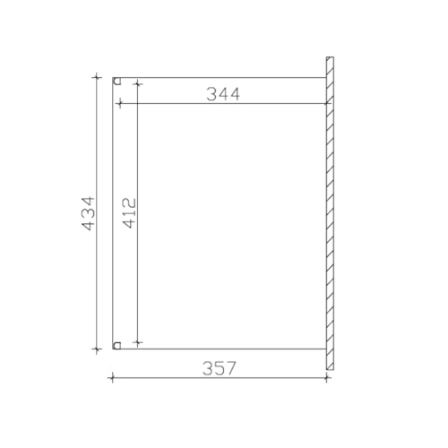 Skan Holz Aluminium Terrassenüberdachung Genua Breite 434 cm