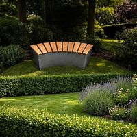 Badeko Sitzbank „Modell Karlsruhe“ 125 cm aus Cortenstahl