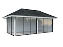 Vorschaubild Palmako Pavillon Bianca 16,6 m² Set 502 Slide Plus mit Isolierglas-Schiebetüren