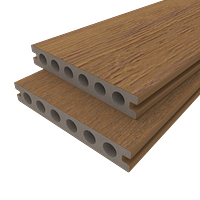 NewTechWood Deluxe Vintage WPC-Terrassendiele Hohlkammer Teak  23 x 138 mm