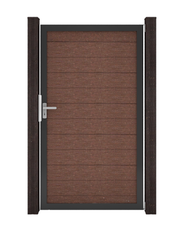 GroJa Solid Steckzaun Universal Einzeltor Sondermaß mit Anthrazitrahmen