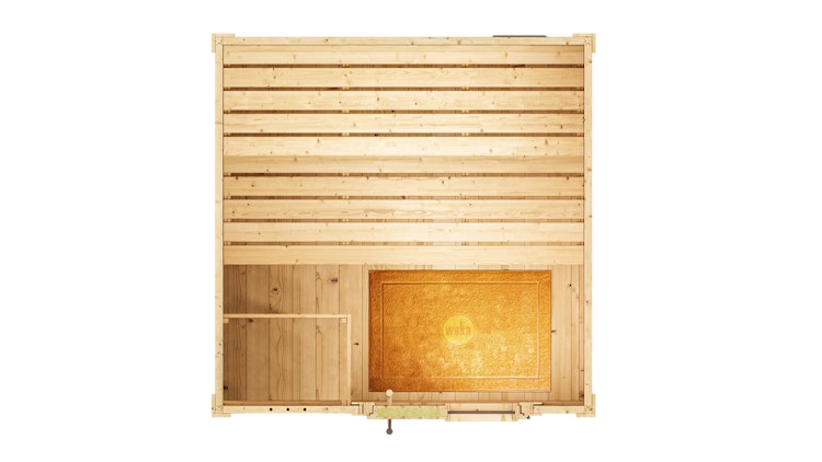 Weka Saunahaus Naantali mit Flachdach - 38 mm Blockbohlen