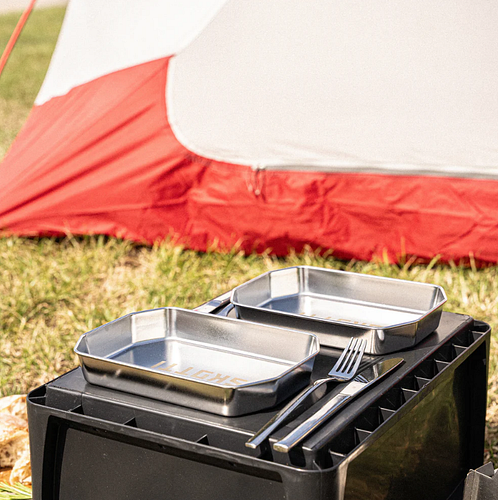 SKOTTI PLADE Campingteller Edelstahl 1 Stück