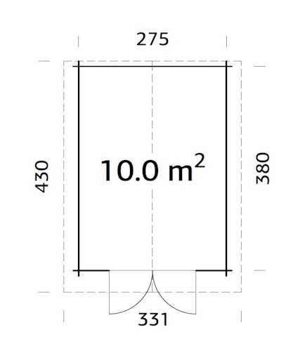 Palmako Gartenhaus Lotta 10,0 m² - 34 mm