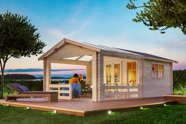 Skan Holz 45 mm Gartenhaus Holmestrand/Terrassenhaus 45