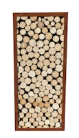 Badeko Holzregal „Lounge“ einfach – 160x70 cm in Edelrostoptik