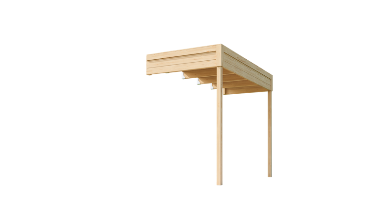 Weka Anbaudach für Gartenhaus Batu 3 - 150 oder 300 cm Breite