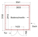 Vorschaubild NewTechWood WPC Gartenhaus Cella 1010 mit Doppeltür - 21 mm