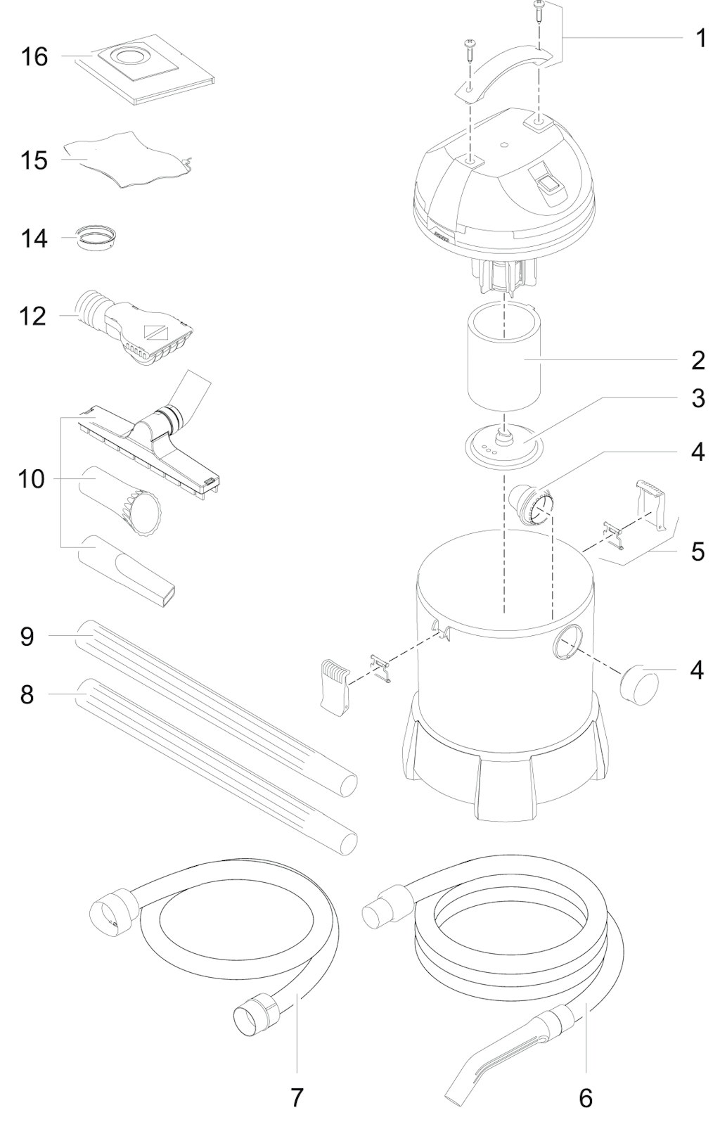 Explosionszeichnung Ersatzteile