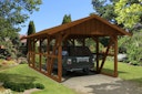 Vorschaubild Skan Holz Schwarzwald - Satteldach Einzelcarport Breite 424 cm