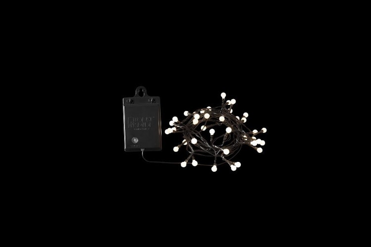 Konstsmide Weihnachtsbeleuchtung  LED Globelichterkette 40 warmweiße runde Dioden