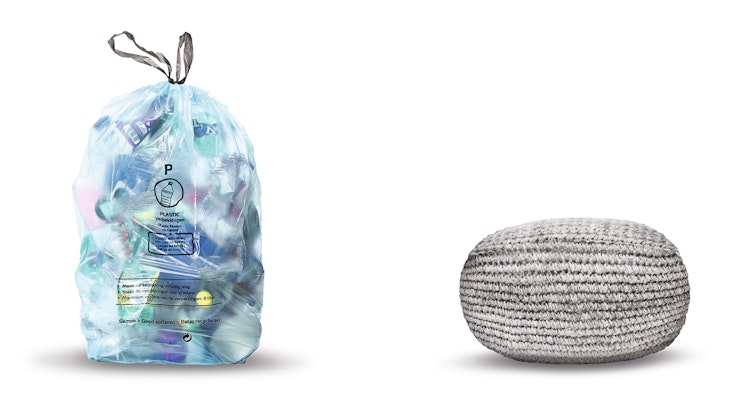 BEST Outdoor Pouf RONDA 55 x 55 x 41 cm, recyceltes PET - Auslaufartikel