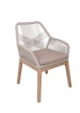 Vorschaubild Garden Pleasure Gartenmöbel Set OAKLAND / POMONA, Tisch 200 x 100 + 4 Sessel, Akazie / Rope / Kissen 100 % Polyester