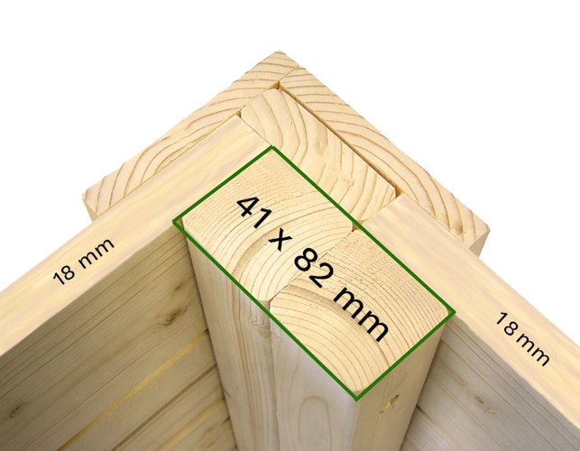 Bertilo Gartenhaus Woodline Pent - 18 mm