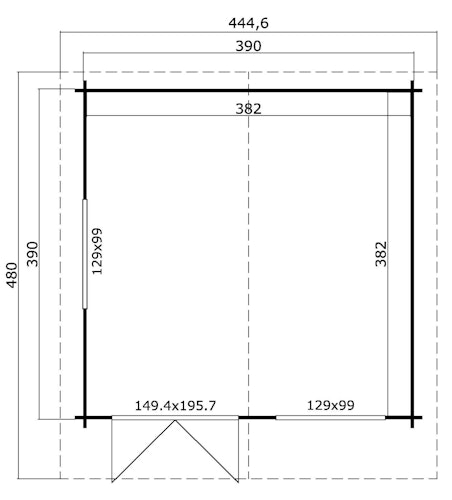 Weka Gartenhaus 401 - 40 mm
