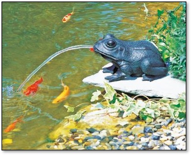 Heissner Teichfigur "Frosch" mit Teichpumpe 250 l/h, Solar