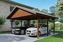Vorschaubild Skan Holz Wallgau - Satteldach Doppelcarport Breite 620 cm