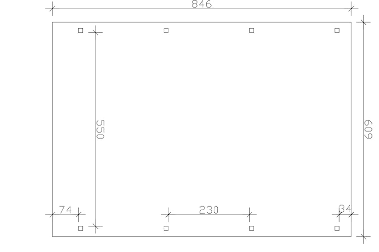 Skan Holz Emsland - Flachdach Doppelcarport aus Leimholz Breite 609 cm