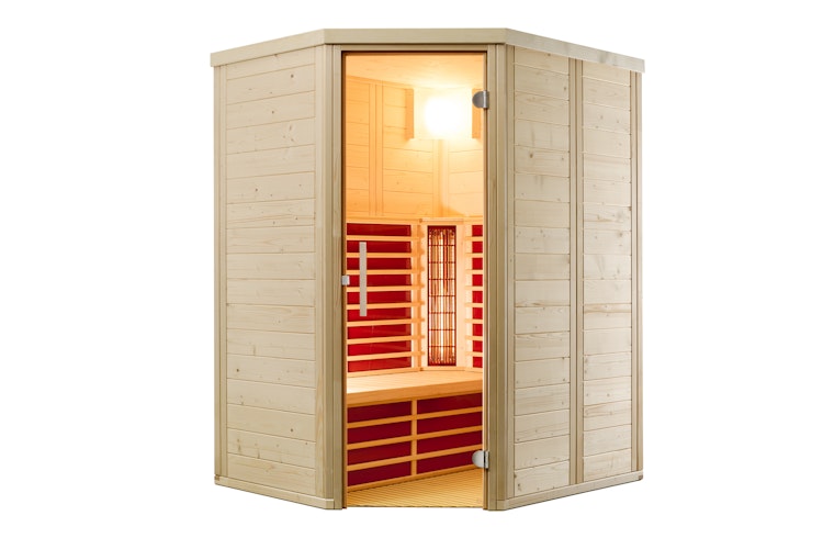 Infraworld Infrarotkabine TrioSol Natura 148 Ecke inkl. 5-teiligem gratis Zubehörset