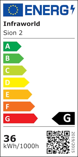 Infraworld Farblicht Sion 2 Erle (für Kabinen bis 8 m² Raumfläche)