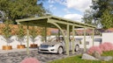 Vorschaubild Karibu Carport Einzelcarport Eco 1/2 - kesseldruckimprägniert