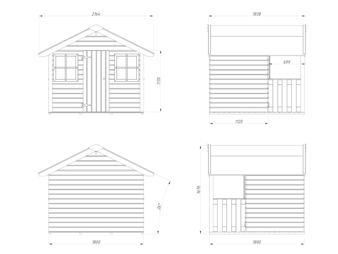 Palmako Kinderspielhaus Felix 1,9 m²