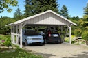 Vorschaubild Skan Holz Schwarzwald - Satteldach Doppelcarport Breite 684 cm