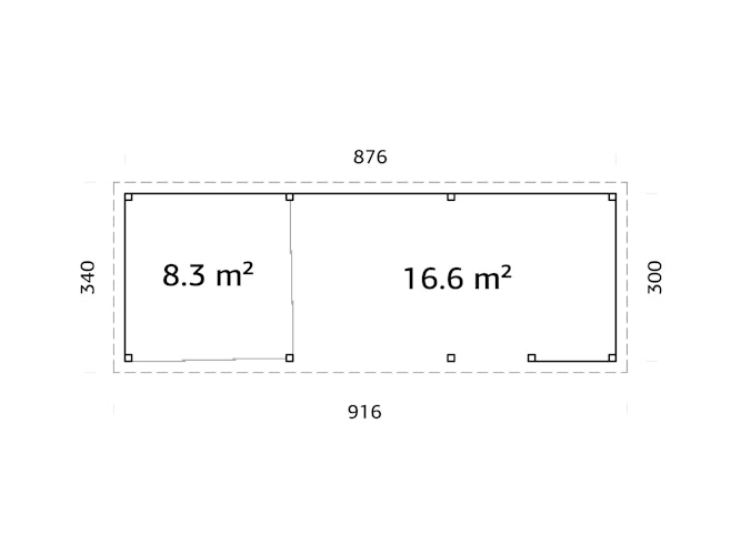 Palmako Carport/Pavillon Connect Lenna 24,9 m² Set 415 Slide