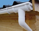 Vorschaubild Kunststoff Dachrinnenset 401B für Pultdach/Flachdach Gartenhäuser