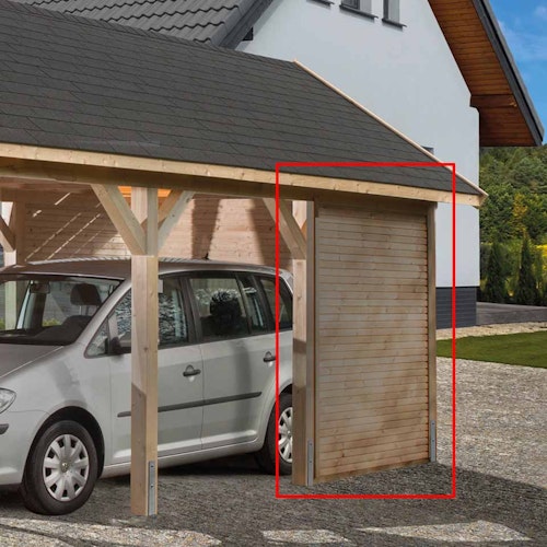 Weka Rückwandelement für Einzelcarport 614/615 Leimholz Flach- und Satteldach