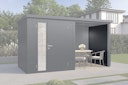 Vorschaubild Wolff Finnhaus Seiten-/Rückwand 20 Metall Anthrazit für Terrassenanbau Ulrik & Linnea