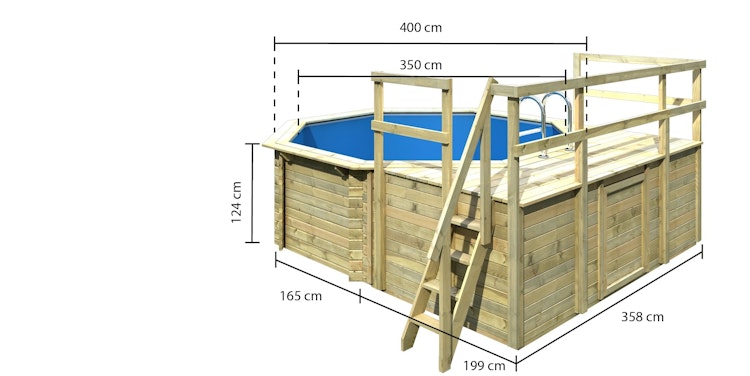 Karibu Pool Modell 1 A/B/C/D - kesseldruckimprägniert
