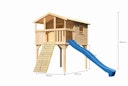 Vorschaubild Akubi Stelzenhaus Benjamin mit Rutsche und Holzrampe