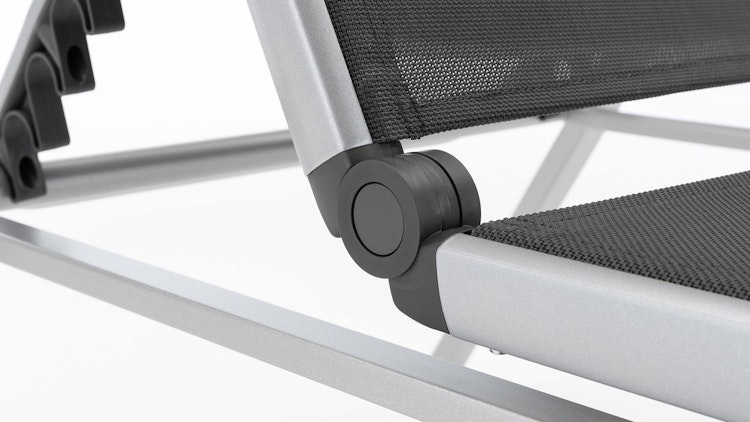 Kettler Stapelliege BASIC PLUS, Aluminium Silber / Outdoorgewebe Anthrazit - Sonderaktion
