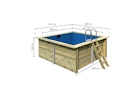 Vorschaubild Karibu Rechteck Pool Gr. 1 - 350 x 320 cm - kesseldruckimprägniert Sparset mit Filteranlage