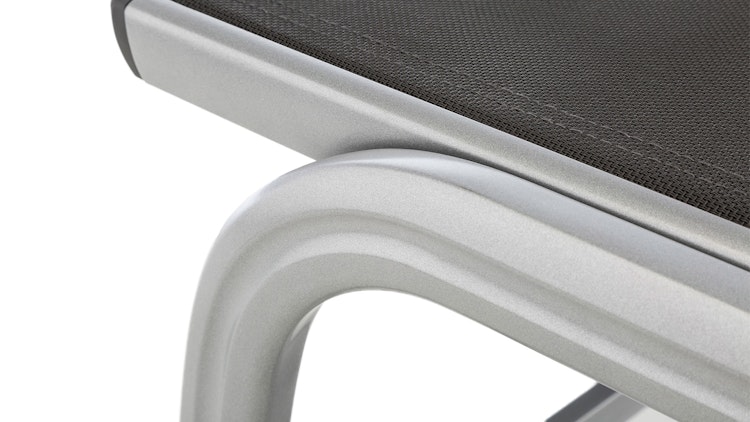 Kettler Hocker BASIC PLUS, Aluminium Silber / Outdoorgewebe Anthrazit