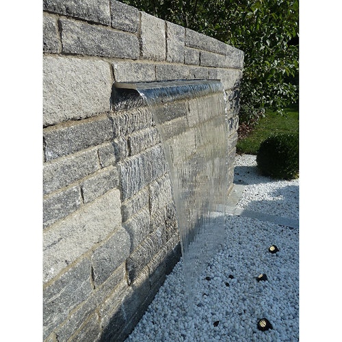 Heissner Wasserfall-Element Edelstahl 60 cm mit LED (W486-00)